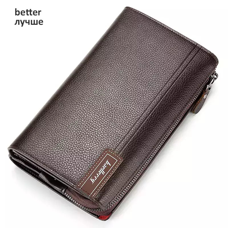 Baellery homens bolsa de embreagem grande capacidade carteiras de bolso do telefone celular passcard bolso de alta qualidade multifuncional carteira para homem