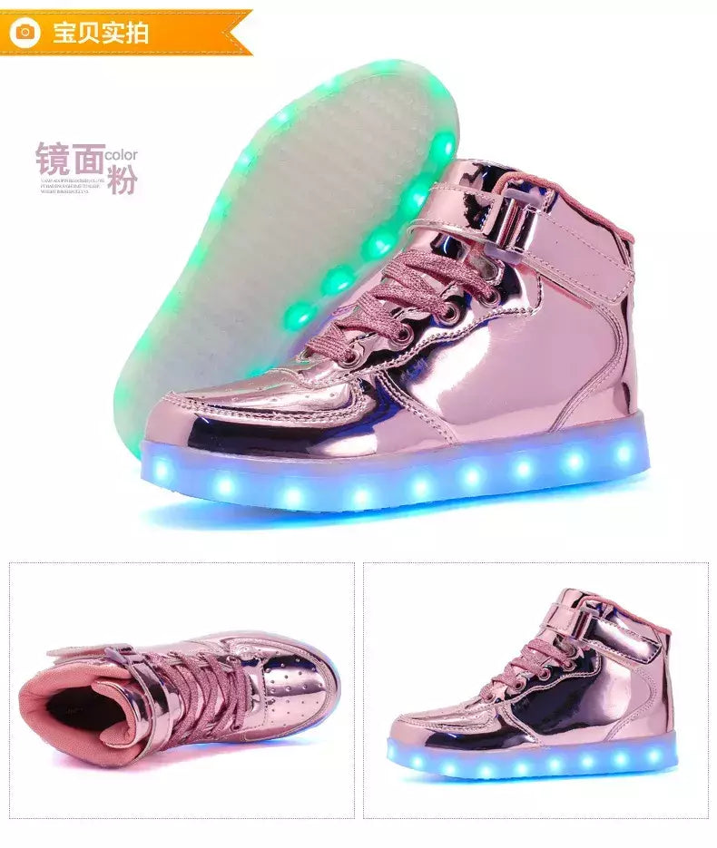 Tamanho 25-46 led sapatos com luzes brilhantes led chinelos para crianças & adulto feminino tenis para crianças meninos meninas sapatilhas luminosas