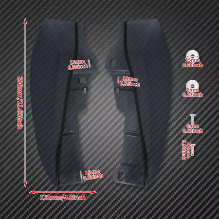 Motocicleta mid-frame defletor de ar escudo térmico guarnição capa para harley touring electra street glide road king fltrx 2001-23 24-up
