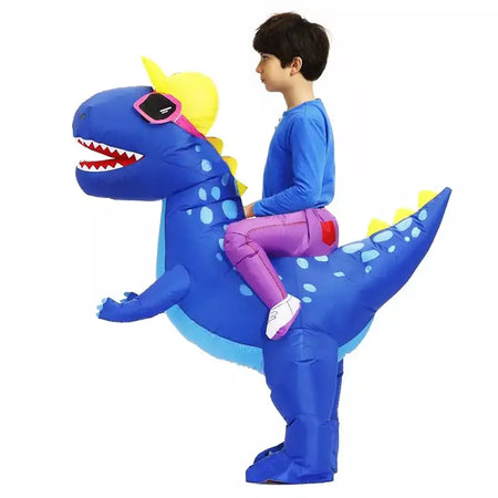 Crianças criança dinossauro inflável traje anime purim halloween festa de natal cosplay trajes vestido ternos para meninos meninas