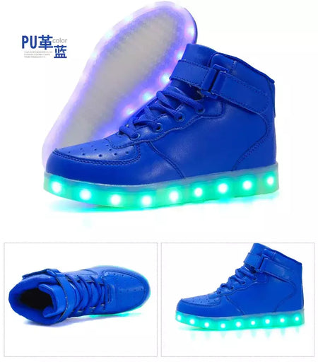 Tamanho 25-46 led sapatos com luzes brilhantes led chinelos para crianças & adulto feminino tenis para crianças meninos meninas sapatilhas luminosas