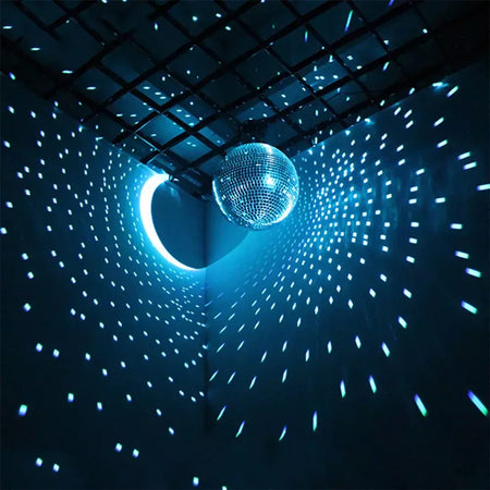 Bola de espelho de discoteca para festa, bola brilhante, luz de palco, bola de vidro rotativa, retrô, reflexiva, ktv, dj, luzes, decoração de natal para casa 2024