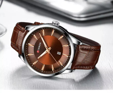 Curren novos relógios de quartzo para homens pulseira de couro masculino relógios de pulso topo marca de luxo relógio masculino de negócios reloj hombres