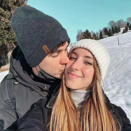 Chapéu clássico de inverno tricotado URGENTMAN Label Casual boné para mulheres homens manter quente adicionar forro de pele chapéu de inverno fashion sólido gorro chapéu 16 cores boné de esqui