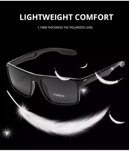 Óculos de sol ultra leves Kdeam retangulares para homens e mulheres, TAC polarizado, lente espessura, óculos de sol para condução, esportes, Cat.3, TR90, 1.1mm
