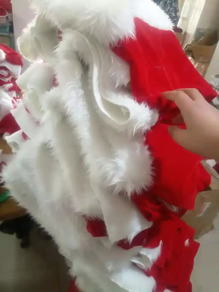 Natal papai noel traje barba lotes homem cosplay roupas de papai noel fantasia vestido no natal masculino traje terno para adultos