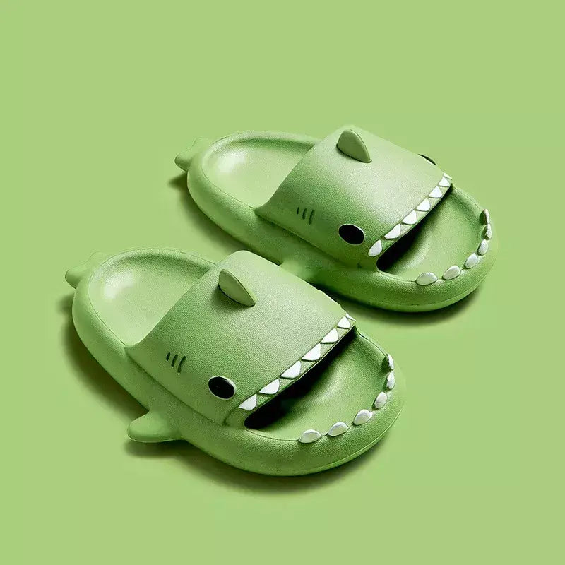 Crianças chinelos dos desenhos animados sandálias de tubarão verão meninos meninas bebê crianças sapatos sola macia antiderrapante