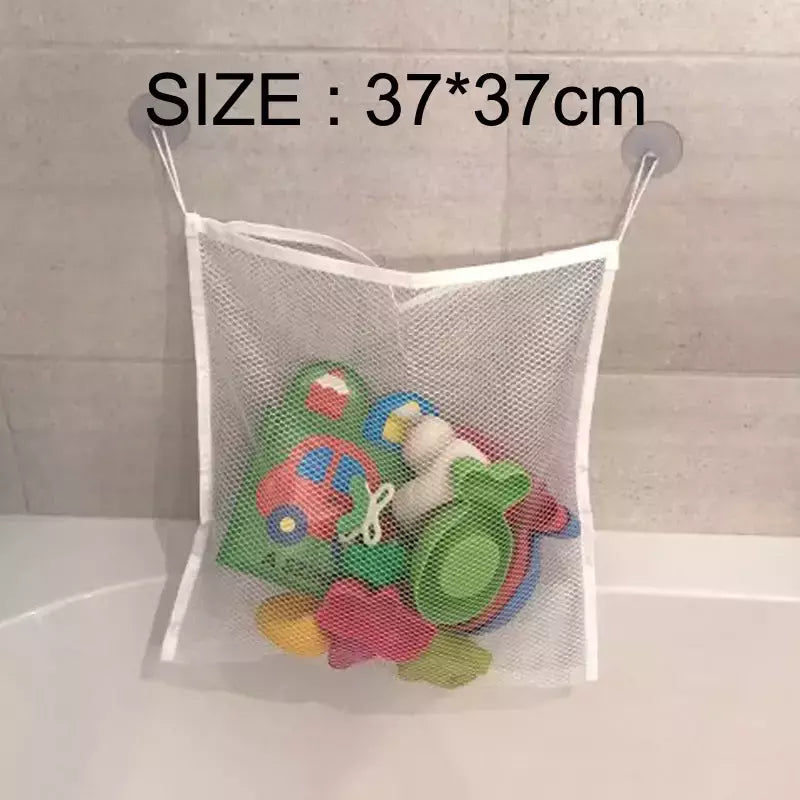 Qwz novo pato dos desenhos animados do bebê saco de malha do banheiro otário design para brinquedos de banho crianças formas animais pano areia brinquedos armazenamento net saco