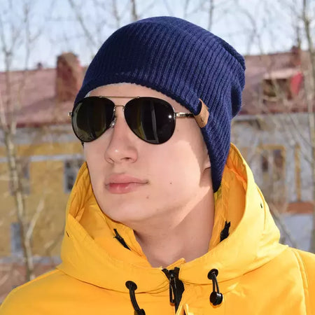 Chapéu clássico de inverno tricotado URGENTMAN Label Casual boné para mulheres homens manter quente adicionar forro de pele chapéu de inverno fashion sólido gorro chapéu 16 cores boné de esqui