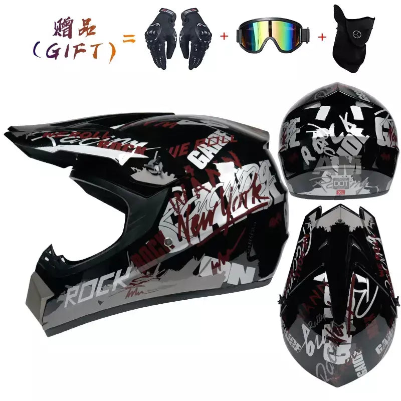 Capacete de segurança para motocross, casco para motocross, bicicleta, downhill, atv, cross, criança, motocicleta, dot abs, 1kg, unissex