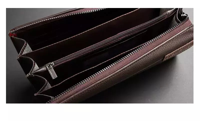 Baellery homens bolsa de embreagem grande capacidade carteiras de bolso do telefone celular passcard bolso de alta qualidade multifuncional carteira para homem