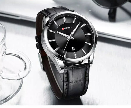 Curren novos relógios de quartzo para homens pulseira de couro masculino relógios de pulso topo marca de luxo relógio masculino de negócios reloj hombres