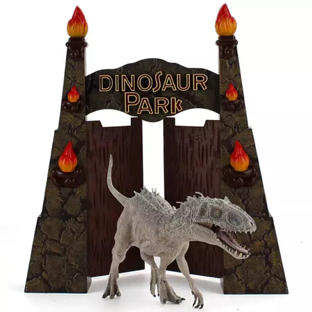 Crianças dinossauro portal quadro fingir jogar simulação casa de fazenda animal corral cerca portão para crianças figuras ação acessórios