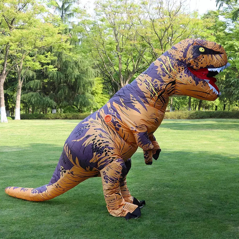 T-Rex-Dinosaur Costume Inflável para Crianças e Adultos, Tyrannosaurus, Role-Playing, Fantasia, Dia das Bruxas, Mascote, Party Apparel