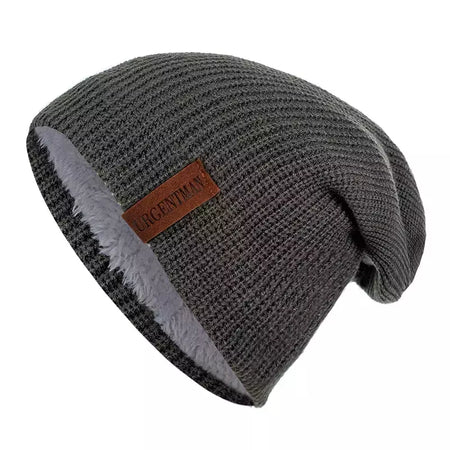 Chapéu clássico de inverno tricotado URGENTMAN Label Casual boné para mulheres homens manter quente adicionar forro de pele chapéu de inverno fashion sólido gorro chapéu 16 cores boné de esqui