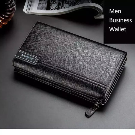 Baellery homens bolsa de embreagem grande capacidade carteiras de bolso do telefone celular passcard bolso de alta qualidade multifuncional carteira para homem