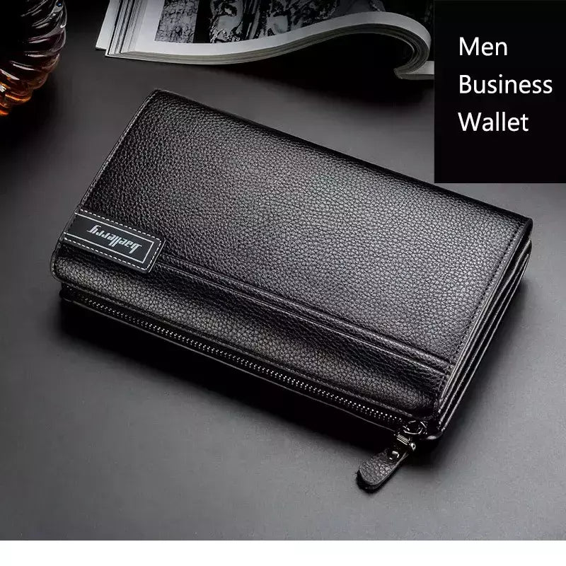 Baellery homens bolsa de embreagem grande capacidade carteiras de bolso do telefone celular passcard bolso de alta qualidade multifuncional carteira para homem
