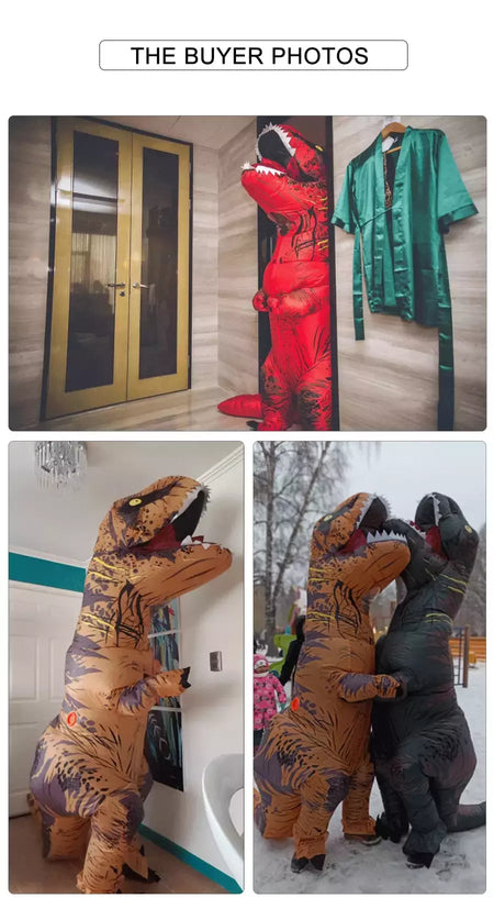 T-Rex-Dinosaur Costume Inflável para Crianças e Adultos, Tyrannosaurus, Role-Playing, Fantasia, Dia das Bruxas, Mascote, Party Apparel