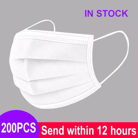 Entrega rápida mascarillas máscara descartável não tecido meltblown pano 3 camadas máscara de filtro boca máscara facial máscara respirável