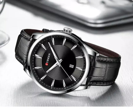 Curren novos relógios de quartzo para homens pulseira de couro masculino relógios de pulso topo marca de luxo relógio masculino de negócios reloj hombres