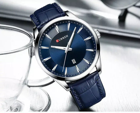 Curren novos relógios de quartzo para homens pulseira de couro masculino relógios de pulso topo marca de luxo relógio masculino de negócios reloj hombres
