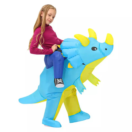Crianças criança dinossauro inflável traje anime purim halloween festa de natal cosplay trajes vestido ternos para meninos meninas