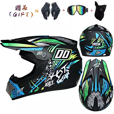 Capacete de segurança para motocross, casco para motocross, bicicleta, downhill, atv, cross, criança, motocicleta, dot abs, 1kg, unissex