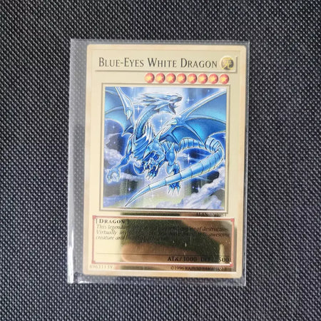 Yugioh cartões de metal dourado yu-gi-oh liga coleção cartão olhos azuis escuro magial obelisco slifer ra crianças presente de aniversário de natal