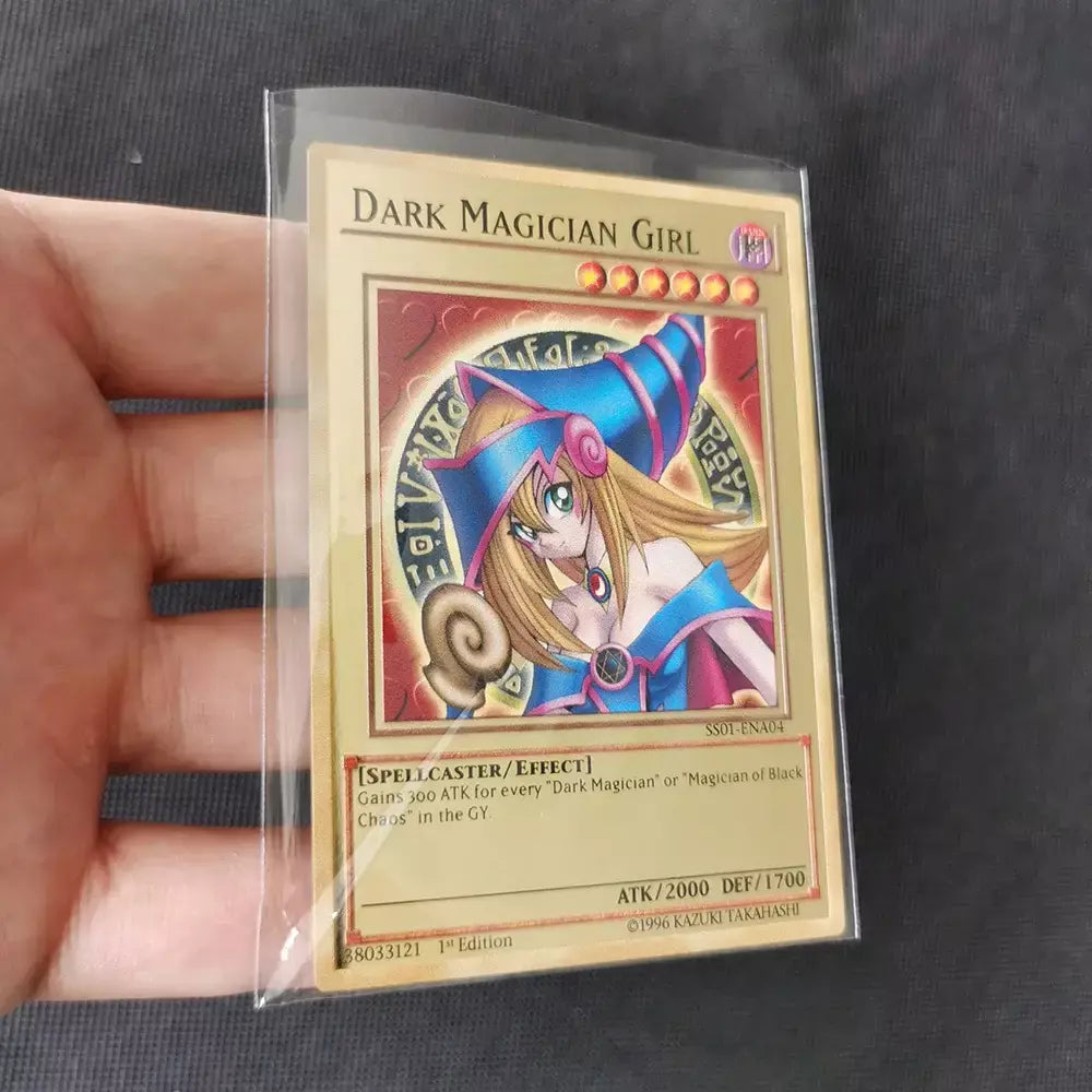 Yugioh cartões de metal dourado yu-gi-oh liga coleção cartão olhos azuis escuro magial obelisco slifer ra crianças presente de aniversário de natal