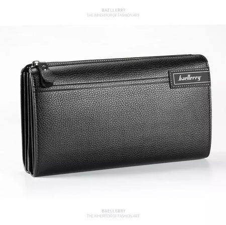Baellery homens bolsa de embreagem grande capacidade carteiras de bolso do telefone celular passcard bolso de alta qualidade multifuncional carteira para homem