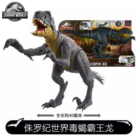 Original jurássico mundo dinossauros anime figura de ação indominus rex tyrannosaurus criança menino brinquedos para crianças presente aniversário mattel