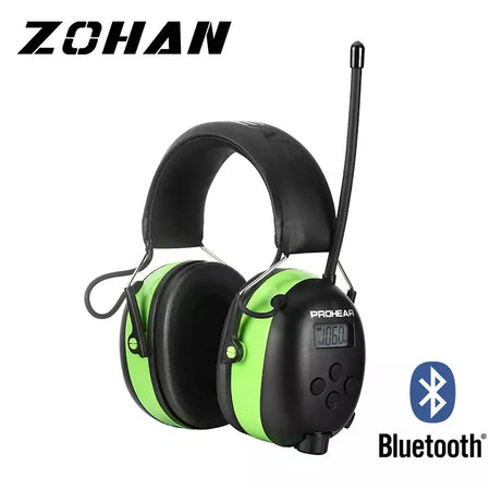 Proteção auditiva fones de ouvido bluetooth protetores de ouvido eletrônicos rádio am/fm 5.0 para corte segurança protetores de ouvido 2000mah bateria de lítio