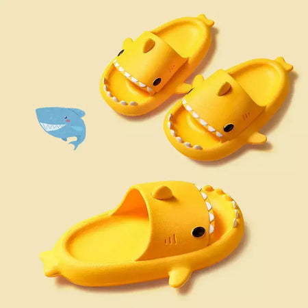 Crianças chinelos dos desenhos animados sandálias de tubarão verão meninos meninas bebê crianças sapatos sola macia antiderrapante