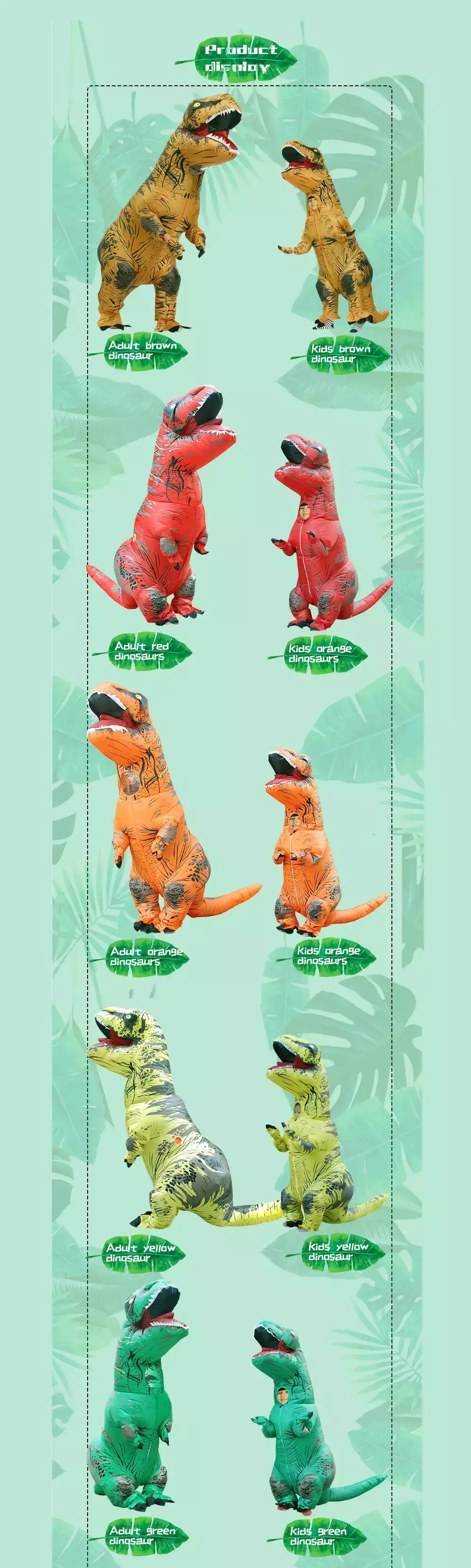 Adulto crianças t-rex dinossauro trajes infláveis purim halloween natal mascote anime festa cosplay traje vestido ternos extravagantes
