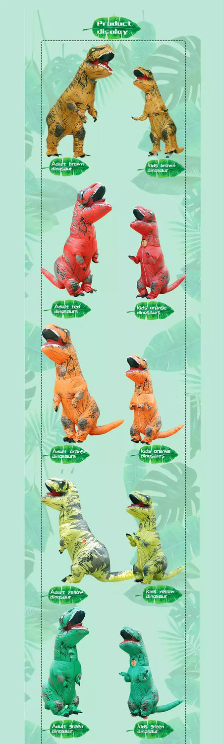 Adulto crianças t-rex dinossauro trajes infláveis purim halloween natal mascote anime festa cosplay traje vestido ternos extravagantes
