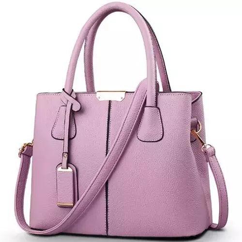 Bolsas de couro PU para mulheres, sacola grande para senhoras, bolsas de ombro q