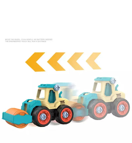 Porca Desmontagem Carregando Descarga Engenharia Caminhão Escavadeira Bulldozer Montessori Educação Brinquedo Criança Parafuso Criativo Ferramenta Carro