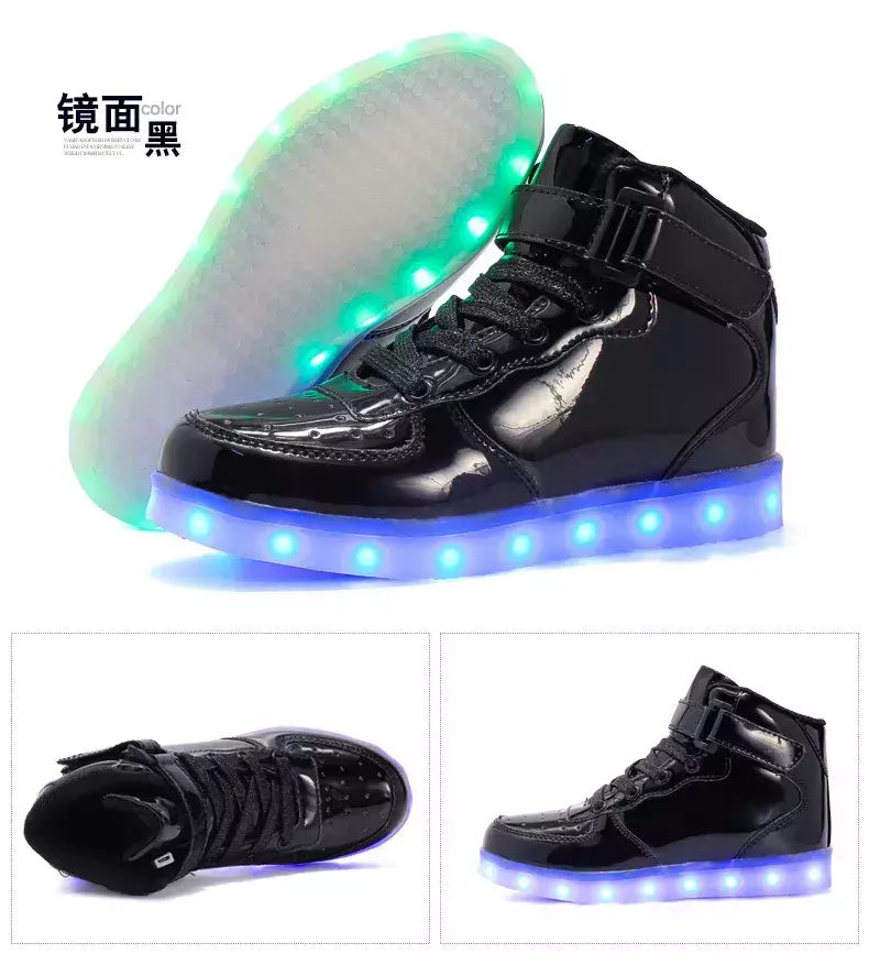 Tamanho 25-46 led sapatos com luzes brilhantes led chinelos para crianças & adulto feminino tenis para crianças meninos meninas sapatilhas luminosas