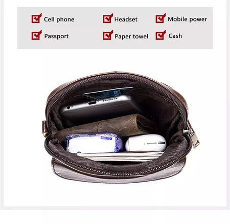 Luufan-bolsa de ombro de couro genuíno masculina, pequenos sacos mensageiro, mini bolsa tiracolo de viagem masculina, nova moda, 2020