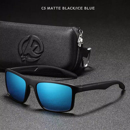 Óculos de sol ultra leves Kdeam retangulares para homens e mulheres, TAC polarizado, lente espessura, óculos de sol para condução, esportes, Cat.3, TR90, 1.1mm