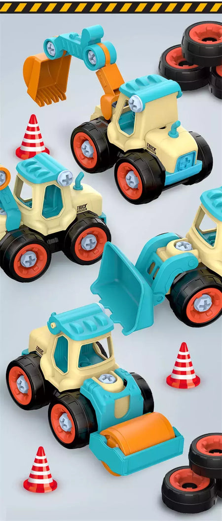 Porca Desmontagem Carregando Descarga Engenharia Caminhão Escavadeira Bulldozer Montessori Educação Brinquedo Criança Parafuso Criativo Ferramenta Carro