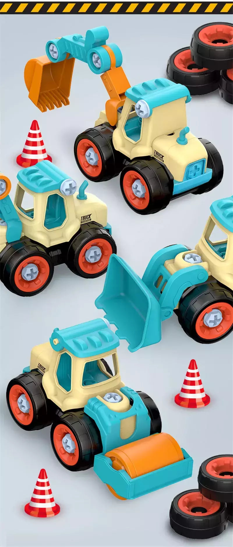 Porca Desmontagem Carregando Descarga Engenharia Caminhão Escavadeira Bulldozer Montessori Educação Brinquedo Criança Parafuso Criativo Ferramenta Carro