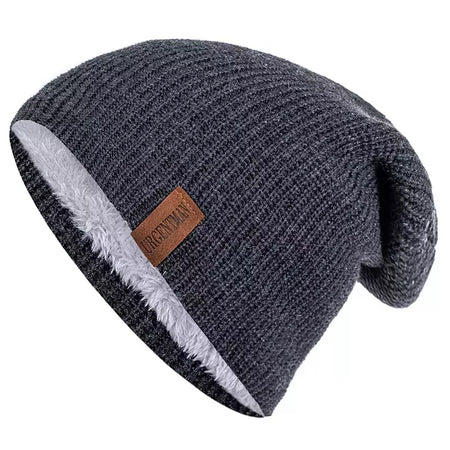 Chapéu clássico de inverno tricotado URGENTMAN Label Casual boné para mulheres homens manter quente adicionar forro de pele chapéu de inverno fashion sólido gorro chapéu 16 cores boné de esqui