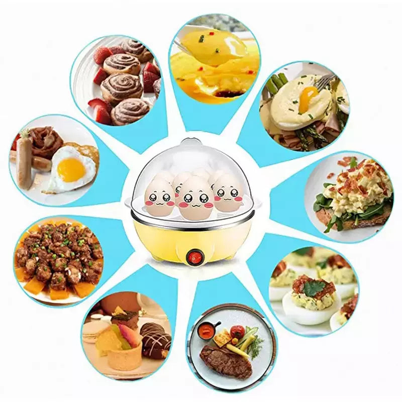 Fogão De Ovos Elétrico Rápido Multifuncional, Caldeira De 7 Ovos, Vapor, Auto-Off, Omelete Genérica, Utensílio De Cozinha, Ferramentas De Café Da Manhã