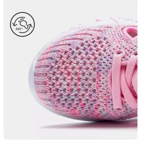 Meninas sapatos casuais luz malha tênis crianças verão primavera outono tenis bonito esporte dos desenhos animados feminino correndo meia calçado