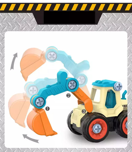 Porca Desmontagem Carregando Descarga Engenharia Caminhão Escavadeira Bulldozer Montessori Educação Brinquedo Criança Parafuso Criativo Ferramenta Carro