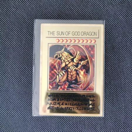 Yugioh cartões de metal dourado yu-gi-oh liga coleção cartão olhos azuis escuro magial obelisco slifer ra crianças presente de aniversário de natal