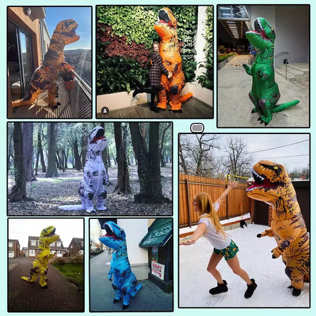 Adulto crianças t-rex dinossauro trajes infláveis purim halloween natal mascote anime festa cosplay traje vestido ternos extravagantes