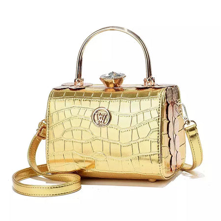 Bolsa De Noiva De Couro Brilhante para Senhoras, Pequena Bolsa De Ombro Quadrada, Saco Do Mensageiro, de Alta Qualidade, Marca De Moda, Designer, Novo