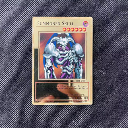 Yugioh cartões de metal dourado yu-gi-oh liga coleção cartão olhos azuis escuro magial obelisco slifer ra crianças presente de aniversário de natal